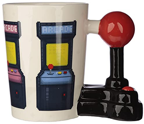 Puckator Taza con asa en forma de Joystick con Arcade - Game Over
