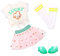 Glitter Girls Puppenkleidung 36 cm Puppen Kleeblatt Outfit – Oberteil, Tüllrock, Kniestrümpfe und Schuhe – Zubehör für Puppen, Spielzeug ab 3 Jahren