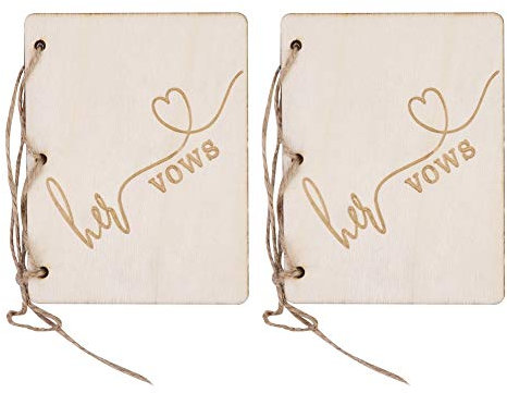 Ymiko Hochzeits-Gästebuch, Hochzeitsgelübde-Andenken, 2 Stück Hochzeitszeremonie-Party-Gelübde-Broschüren Eid-Buch-Requisiten-Dekorationszubehör(B.)