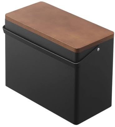 YAMAZAKI Home Tower Erste-Hilfe-Kasten, dreistufiger Organizer für medizinische Versorgung, Metall-Organizer mit mehreren Fächern, Stahl und Holz