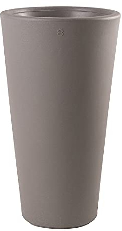 8 seasons Design Shining Classic Pot L, LED Pflanzkübel 39 x 70 cm (Taupe), E27 Fassung inkl. Leuchtmittel in warmweiß, beleuchteter Pflanzkübel für innen + außen, Blumenkübel