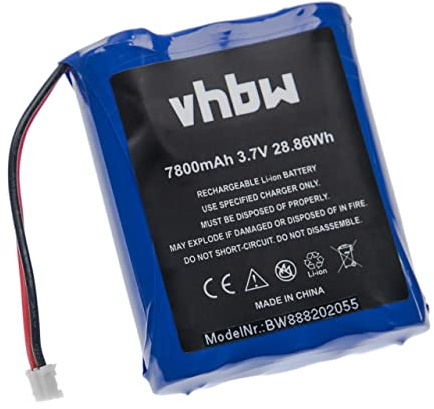 vhbw Akku kompatibel mit Technaxx TX-75 Türsprechanlage | Video-Türklingel (7800 mAh, 3,7 V, Li-Ion)