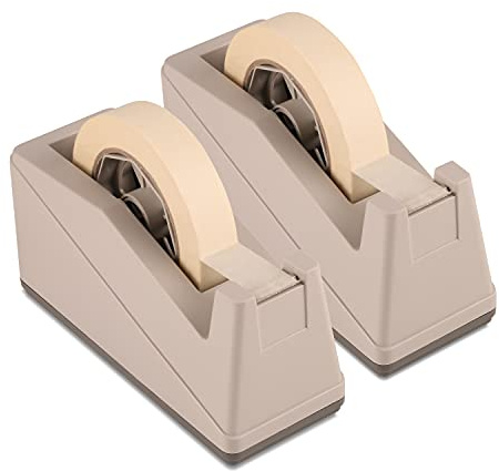 Lichamp 2-Pack Desktop Tape Dispenser Holder with 3-Inch Core - Organizer for Masking, Painters& Heat Transfer Tapes - Office & Craft Supplies Accessories