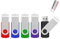 Clé USB 32Go Lot de 5 Cles USB 2.0 Clef USB Mémoire Stick Flash Drive Pivotant Haute Vitesse Stockage U Disque Bon Cadeau (5 Couleurs: Rouge Vert Noir Bleu Violet)
