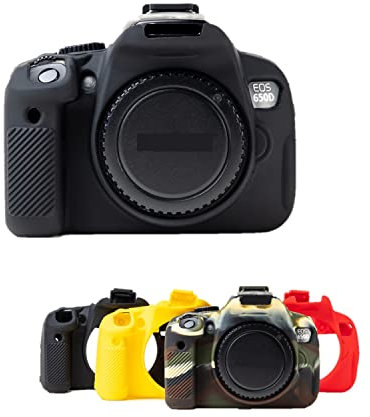 Protective Soft Silicone Black Camera Case Armor Skin Body Cover Protector for Canon EOS 600D / EOS Rebel T3i / EOS Kiss X5 Digital Camera DSLR