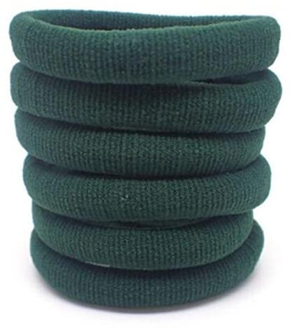 Topkids Accessories Thick Hair Bands for Women and Girls, Hair Bobbles Elastic HairBands Ponytail Holders Hair Ties Hair Elastics Hairbands Women (Bottle Green)