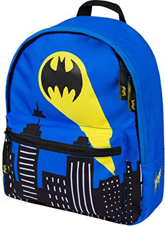 Baagl Kindergartenrucksack Jungen, Kindergarten Rucksack Kinder, Kleiner Baby Rucksack Kinderrucksack (Batman Blau)