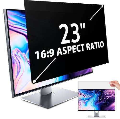 IPROKKO 23 Inch Computer Privacy Screen Filter for 16:9 Aspect Ratio, Anti Blue Light Glare Removable Screen Protective Film