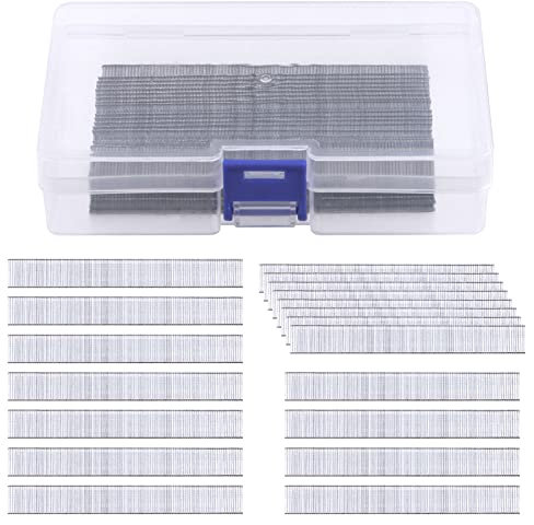 Keadic 5000Pcs 5/8 Inch 18 Gauge Brad Nail F15 Galvanized Steel Straight Finish Nails Gun Electric Finishing Pin Brads Nail for Moldings Furniture Rails Cabinets Installation