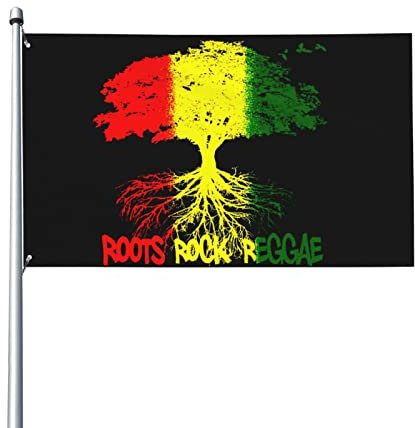 KJHBVND Rasta Reggae Rastafarian Löwe Outdoor Dekorative Gartenflagge 90 x 150 cm, langlebig und lichtbeständig, für den Innen- und Außenbereich, Rasen, Garten, Innenhof, Banner, klassische Flagge