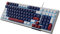 Mechanical Gaming Keyboard, Compact 98-Key Hot-Swappable Design, Anti-Ghosting with Blue Switches for Windows Mac PC (White Blue)
