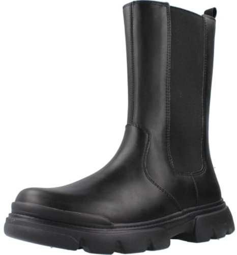 Geox J Junette Girl, Stivale alla Caviglia Donna, Nero, 37 EU