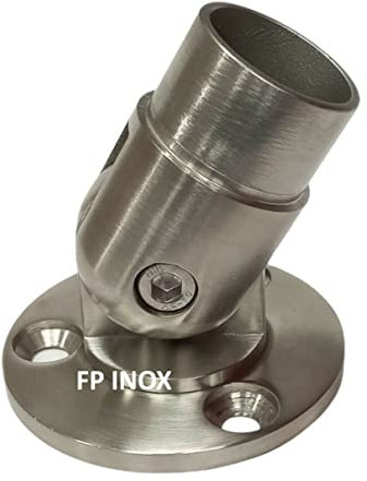 Platine murale articulée inox A4 Satinée Pour Tube Diamètre 42.4mm Garde Corps