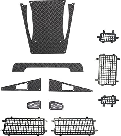 XBERSTAR RC Crawler Car Hood Metal Skid Plate for 1/18 TRX-4M (set2)