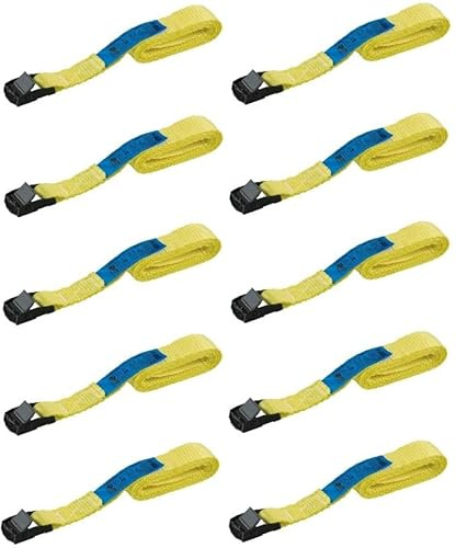 STROXX 10x Zurrgurt 1,5m - 25mm breit - nach EN12195-2 - max 200/400KG - mit Klemmschloß - 1-TLG. - GS/TÜV geprüft - Spanngurt - Befestigungsgurt - Ratschengurte