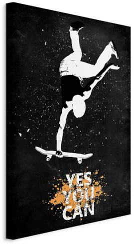 murando - Leinwandbild Skater 30x45, 30x45 cm, 1-teilig, Schlafzimmer | Hochwertige Leinwand, sofort aufhängbar, ideal fürs Wohn- oder Schlafzimmer, wasserfest und lichtecht, langlebig, stilvoll