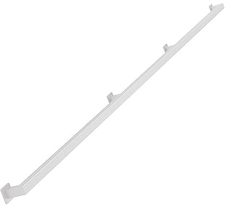 Moderner weißer Handlauf für Treppen | Treppengeländer aus Metall aus Schmiedeeisen für den Innen- und Außenbereich | Treppenhandlauf-Set mit Wandhalterungen und Metallschrauben | Armlehnengeländer (