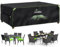 UIRWAY Housse Salon de Jardin avec évent d'air, 242x182x100cm, housse de mobilier de patio extérieur en polyester 420D robuste avec bandes réfléchissantes