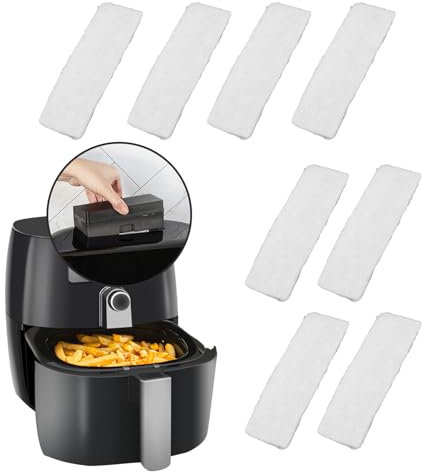 8 Pcs Air Fryer Replacement Filters Filters Accessories Compatible with Instant Air Fryer Vortex Plus 6QT can Odor Erase and Oil Residue and Keep pan Health and Clean