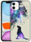 GlamCase for iPhone 11, iPhone 11 Case - Galaxy Dog Pattern Design Printed Slim & Sleek Cute Plastic Hard Snap on Protective Designer Back Phone Case/Cover for iPhone 11 White