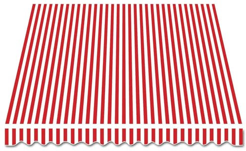 Tenda da sole estensibile in poliestere, con volant, protezione UV, per esterni, per finestre, porte, tettoie, solo tessuto