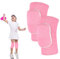 Knieschützer für Kinder, Knieschoner Tanzen Kinder,Verdickter Schwamm Volleyball Knieschoner,Anit-Slip Sport Kniebandage Jugend Mädchen,Elastische Weiche Knieschützer für Tanz Yoga Laufen (Rosa)