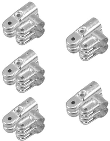 Gatuida 10pcs Stainless Steel Fence Clamps Chain Link Fence Gate Parts Rail Fittings Ends Clamp