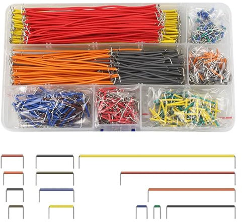 Pack of 560 Breadboard Jumper Wire, 14 Different Lengths Jumper Cable Kit Breadboard, Jumper Wire Set, Jumper Cable Wire Kit, Breadboard Jumper Cable Wire, with Transparent Plastic Box