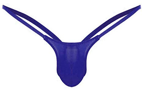 Mens Briefs Dark Blue 1pc Sexy Mens G-Strings Men's Thong Underwear Plain Bulge Pouch Low Rise Bikini Thongs Underpants Knickers Men Sissy Lingerie Joke Secret Gift