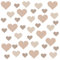 Muralo - Wandtattoo Kinderzimmer Mädchen und Junge,Herzen in Beigetönen - Wandsticker Wanddeko Babyzimmer, Wandaufkleber Deko Herzen Set- Br.60cm x Hö.30cm