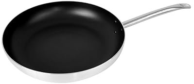 Silicon-Tech| padella diametro 40cm alluminio antiaderente|con base inox anche per piano induzione| per uso professionale