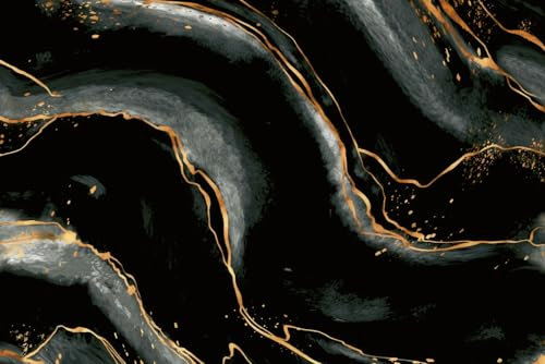 Tobil Badematte rutschfest saugfähig Badvorleger Badezimmerteppich Schwarz-003 80x140