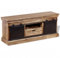Meuble TV avec 2 Portes coulissantes Bois de manguier Massif,Meuble TV Industriel en Bois Massif avec Portes coulissantes Meubles TV, Banc TV