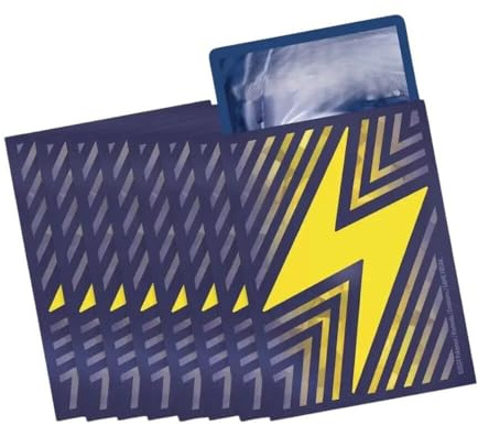 Pokemon Stormy Sparks Elite Top Trainer Box Sleeves Matte for Cards, Card Sleeves Pack of 65 for Trading Cards Games with BB-Toy-Trades Shipping Protection (Tera Pikachu)