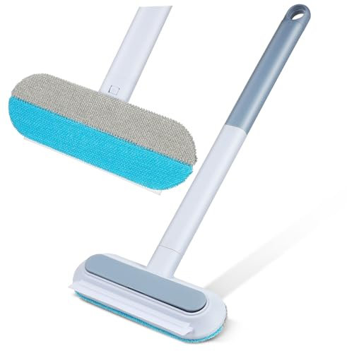 Healeved Fensterreinigungsbürste Zur Tierhaarentfernung Multifunktionale Handbürste Für Haushaltsreinigung Mit Integrierter Detailbürste Und Abziehkante Für Glatte Oberflächen