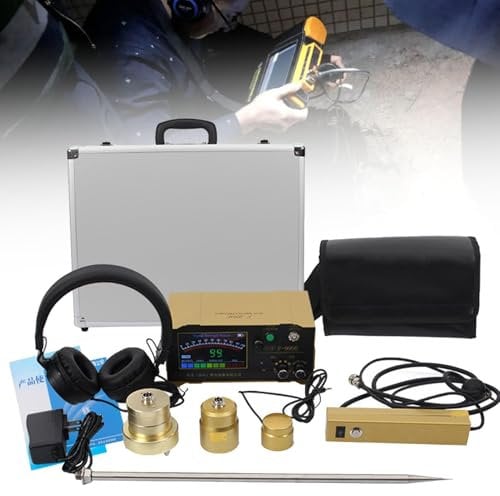 Detector De Fugas De Agua En Tuberías Subterráneas Para Uso Doméstico Y Exterior, Profesional Alta Precisión Sensor De Geófono De Fuga De Agua, Con Pantalla Digital Y Estuche De Transporte, Profundida