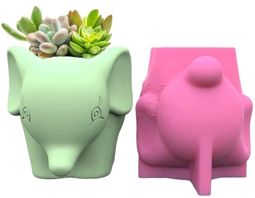 Molde De Silicona Para Cemento - Jardinera En Forma De Animal, Molde Para Maceta | Kit De Fabricación De Macetas Para Amantes De La Artesanía, Moldes De Concreto Para Jar