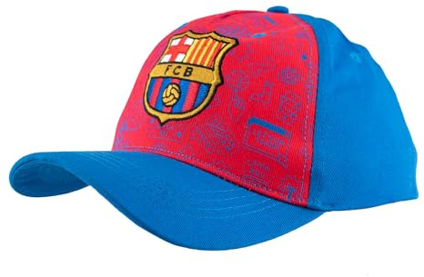 Hy-Pro Officially Licensed Barcelona Baseball Cap - Quality Material with Adjustable Strap, Comfortable Sports Fan Accessories - Stylish Red & Blue Football Hat for Kids, 54cm