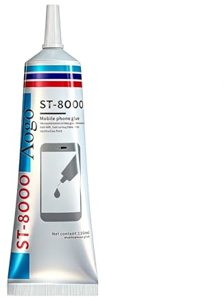 T-8000 Handy-Display-Kleber 110ML, Zielkleber für Smartphone-Display Wasserdicht, Eparatur Des Handy-Bildschirmrahmens Paste Mehrzweck-Kleber, Wasserfest & überstreichbar, Geeignet für Holz, Glas