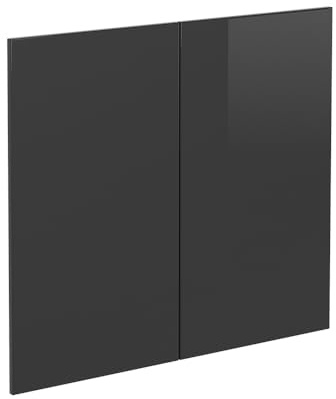 Vicco Küchenfront R-Line, Anthrazit Hochglanz, 79.2 x 71.3 cm | Möbelfront für den Spülenunterschrank, passend für R-Line Küchenschränke zur einfachen Montage