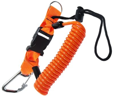 Générique Cordon De Plongée Pour Appareil Photo Sous-Mariin - Cordon Rétractable Anti-Perte Avec Boucle À Dégagement Rapide | Dragonne À Ressort En Spiralee Avec Métallique Acier | Pour Camé