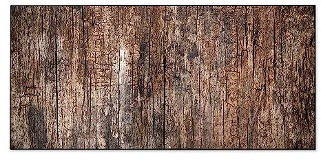 banjado Magnettafel schwarz 78 x 37cm / Magnetwand Metall/Magnetpinnwand als Memoboard/Pinnwand Magnettafel Küche, Büro, Kinderzimmer inkl. 4 Magnete & Montageset - Motiv Altes Holz