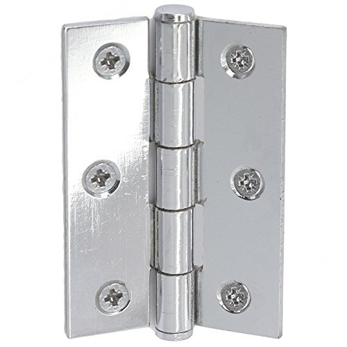 5X Pairs of Polished Chrome 3 Inch/75mm Door Butt Hinges