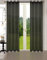Uni -20332CN- 2er-Pack Schwarz Vorhang Transparent Gardinen Set Wohnzimmer Voile Vorhang Ösenvorhang HxB 245x140 cm mit Bleibandabschluß Schwarz