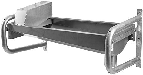 Kerbl Edelstahl-Trogtränke 100cm mit Wandkonsole