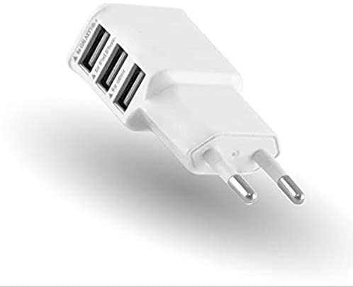 Adaptateur Secteur USB pour Samsung Galaxy Note 8 Smartphone Tablette Triple Prise Murale 3 Ports Courant AC Chargeur Blanc (5V