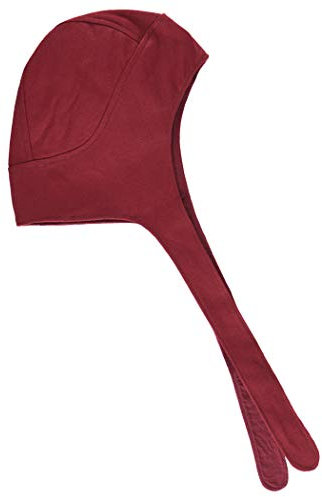 Battle-Merchant Mittelalterliche Bundhaube gefüttert für Damen und Herren - LARP Wikinger Mütze Kappe Mittelalter (Weinrot)