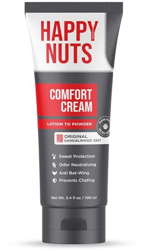 Happy Nuts Comfort Cream Herren-Creme für Hoden, Deodorant, gegen Wundscheuern, Schweißbildung und Geruchsbildung