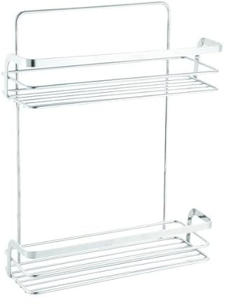 MSV Regal mit 2 Ebenen, verchromt, Silver