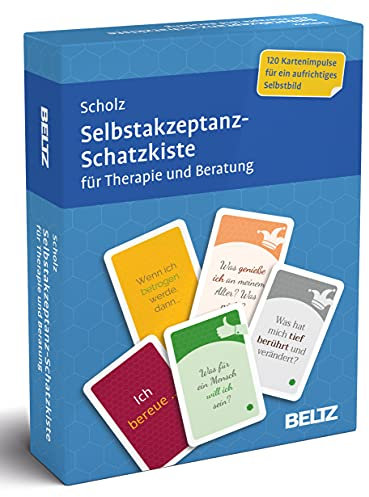 Selbstakzeptanz-Schatzkiste für Therapie und Beratung: 120 Karten mit 20-seitigem Booklet in stabiler Box, Kartenformat 5,9 x 9,2 cm (Beltz Therapiekarten)